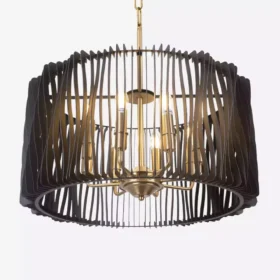 لوستر گرد الیزا قطر 60 مشکی طلاخش کد 302