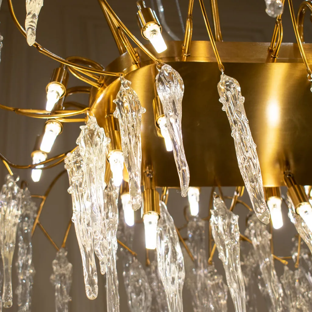 لوستر گرد اسکار قطر 80-طلایی براق-شفاف کد 160 - Image 3