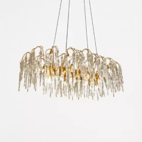 لاینر اسکار 130*45 فریم طلاخش کریستال شفاف