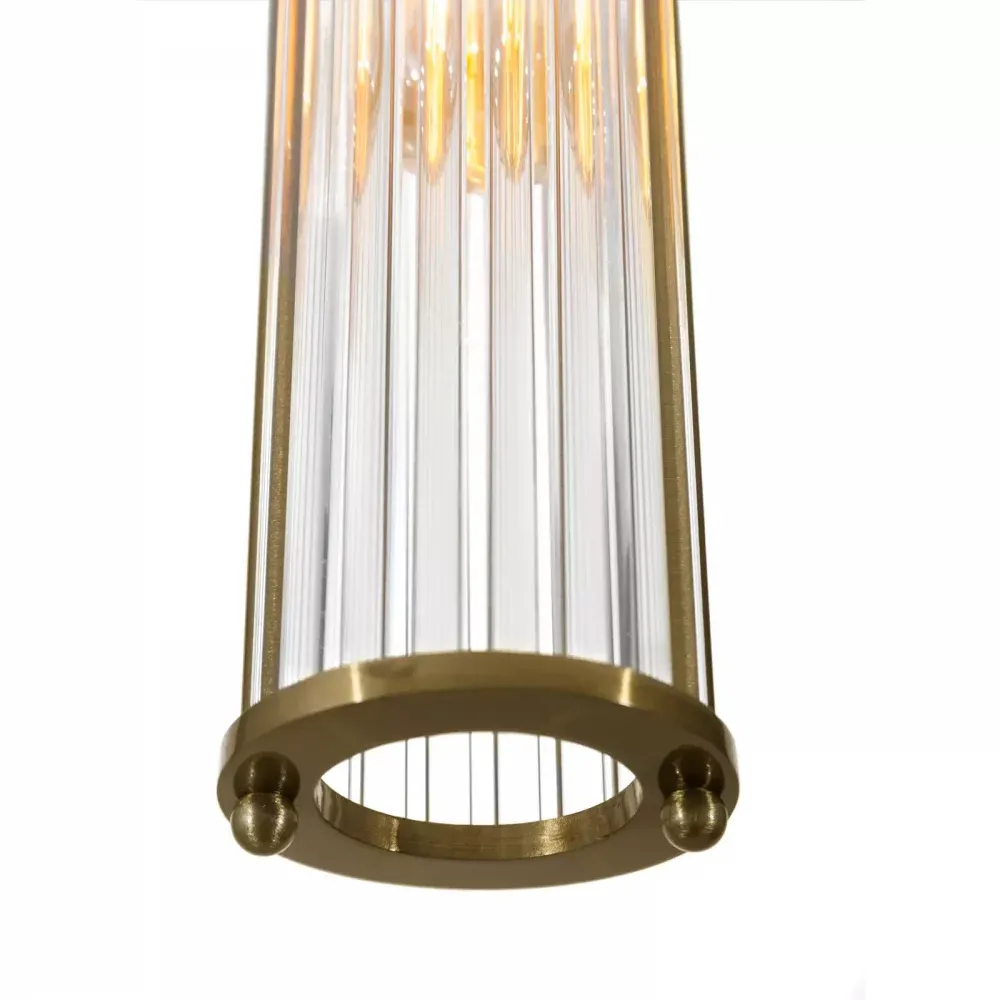 لوستر آویز کریستال لوله ای قطر 10-کروم-شفاف کد 173 - Image 4