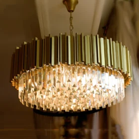 لوستر سالنی کریستالی کد VL2167-GOLD-80