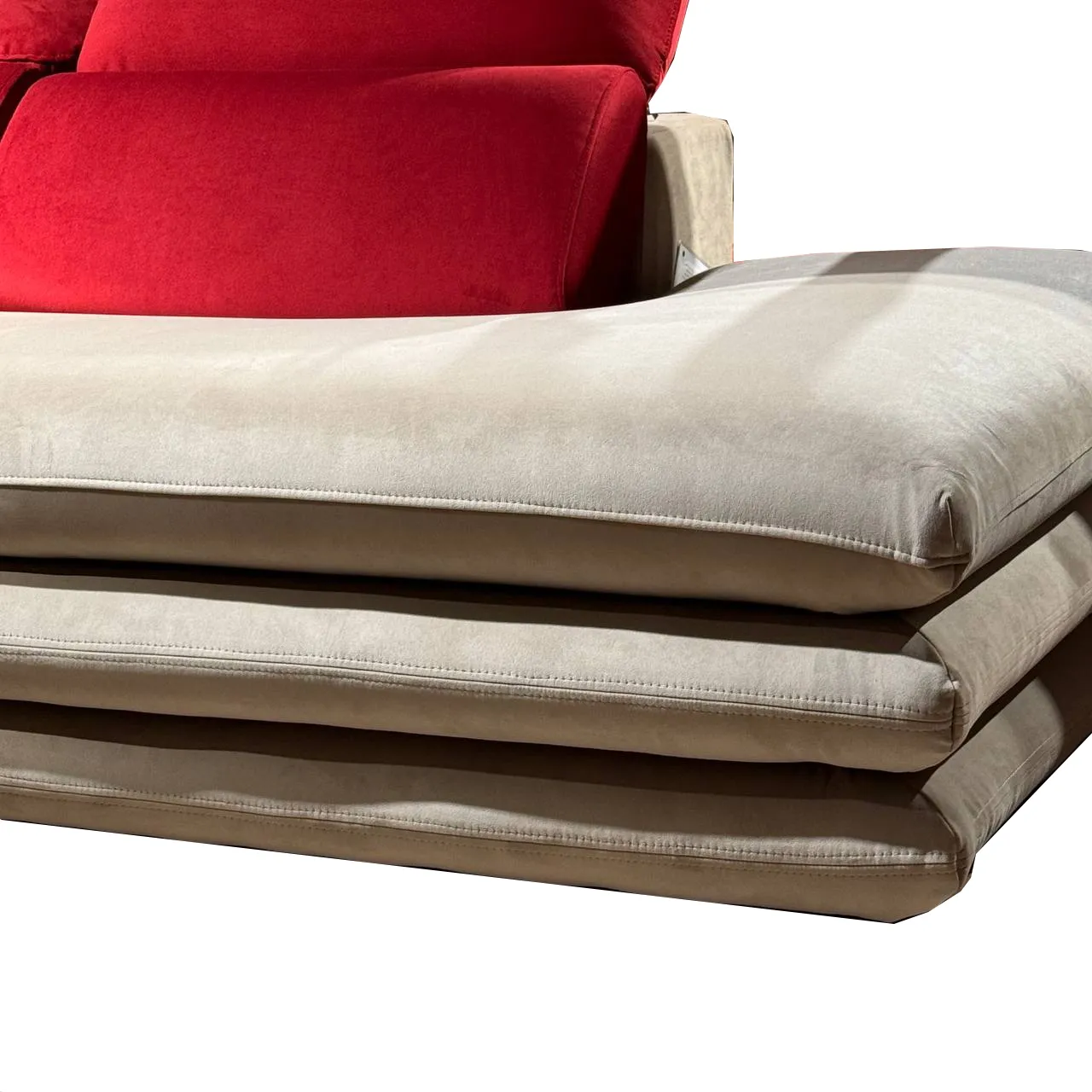 مبل ال هایدمان 2 نفره گردویی پارچه کومو 02 - Image 2