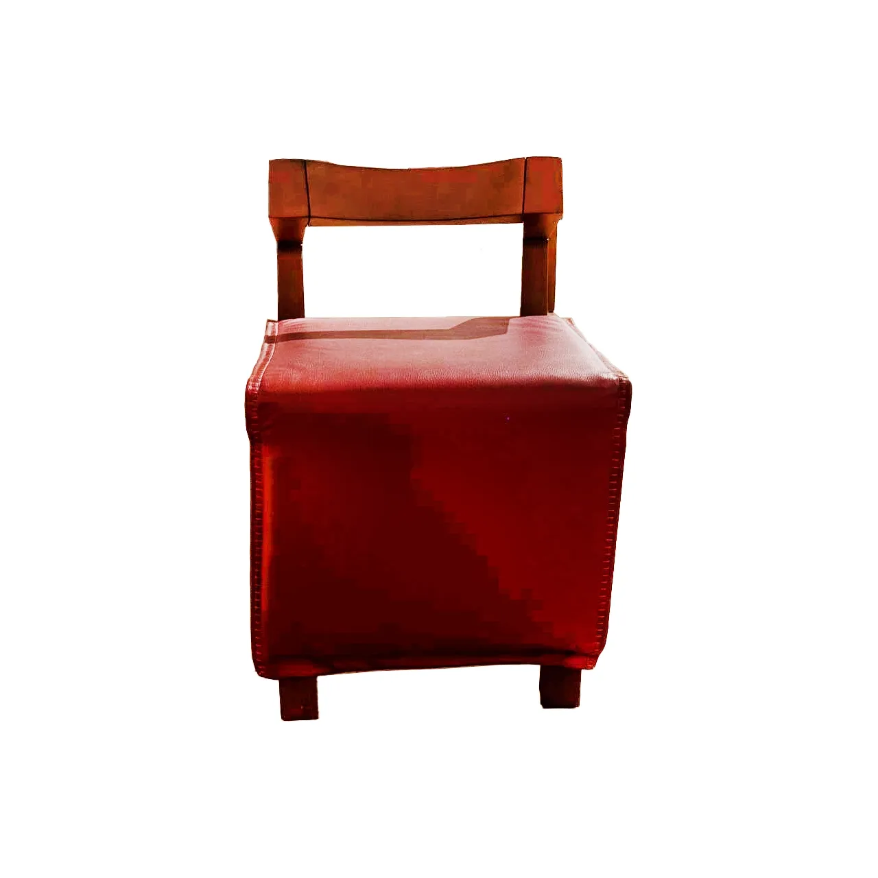 صندلی بز چوب خودرنگ چرم طبیعی