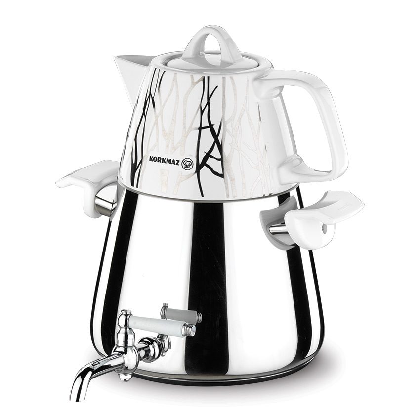 سماور روگازی استا دیاموند کرکماز (1 و 3 لیتر-چینی و استیل) کد040