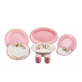 سرویس غذاخوری رافائل رنگ صورتی