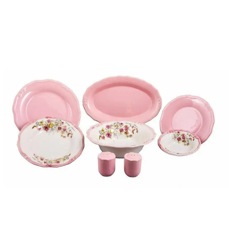 سرویس غذاخوری رافائل رنگ صورتی