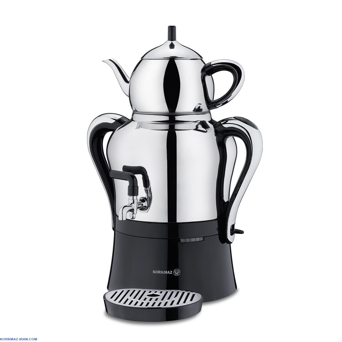 سماور برقی چایکولیک (مشکی/استیل-1/1+0/3 لیتر-2000 وات) کد 842