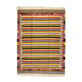 گلیم ساده رنگارنگ سایز 146*110 کد 1006