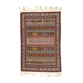 گلیم زرع نیم سوزنی راه راه خطی سایز 150*100 کد 1649