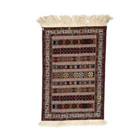 گلیم زرع چارک سوزنی راه راه سایز 120*80 کد 1566