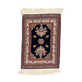 گلیم زرع چارک زمینه سورمه ای سایز 120*83 کد 1852