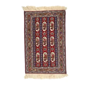 گلیم راه راه طرح گل سرخی سایز 127*84 کد 1111-5