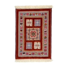 گلیم و فرش مرینوس رنگ مسی سایز 90*63 کد 428