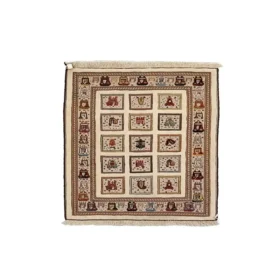 گلیم فرش ذوالانواری رنگ گیاهی دست ریس سایز 106*140 کد B1329