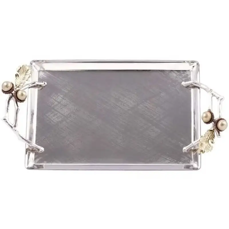 سینی بلوط فلزی مستطیل متوسط کد 3210373