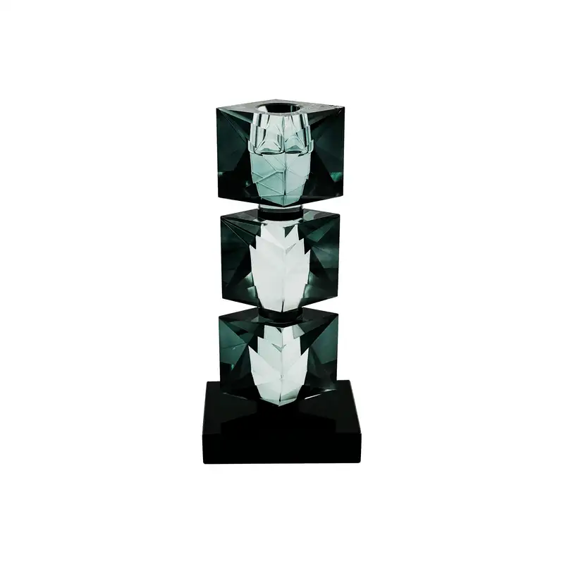 شمعدان جفتی سبز چند وجهی - Image 3