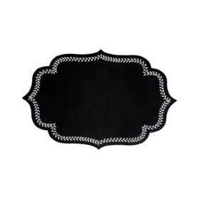 زیر بشقابی مشکی نقره ای کد 10491