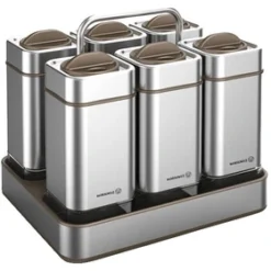 جای ادویه استورا (6 تکه-استیل) کد 696-02