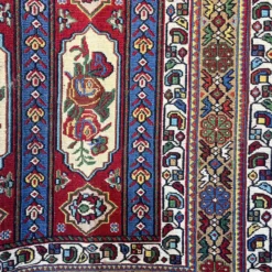 گلیم راه راه طرح گل سرخی سایز 127*84 کد 1111-5
