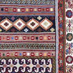 گلیم راه راه سوزنی سایز 90*61 کد 1111-7
