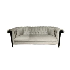 مبل کین سه نفره مشکی پارچه دستی و پشتی گالاردو 3 کفی سیلاس 809