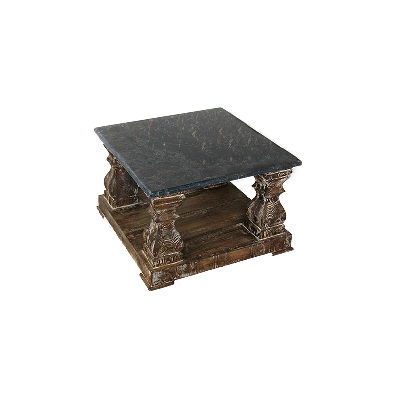 کنار مبلی بالتو صفحه سنگ پایه پتینه بلوطی - Image 2