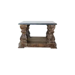 کنار مبلی بالتو صفحه سنگ پایه پتینه بلوطی