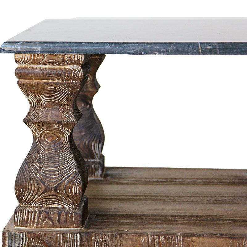 کنار مبلی بالتو صفحه سنگ پایه پتینه بلوطی - Image 4