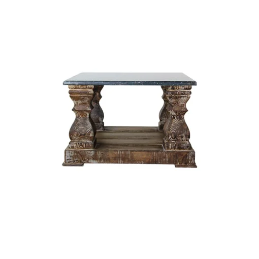 کنار مبلی بالتو صفحه سنگ پایه پتینه بلوطی