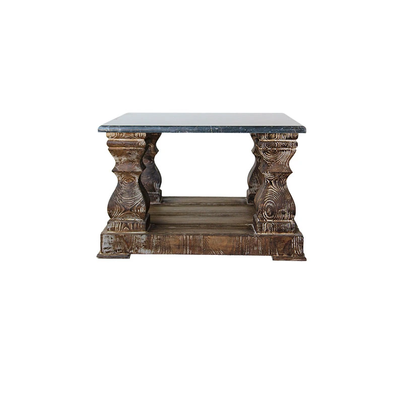 کنار مبلی بالتو صفحه سنگ پایه پتینه بلوطی