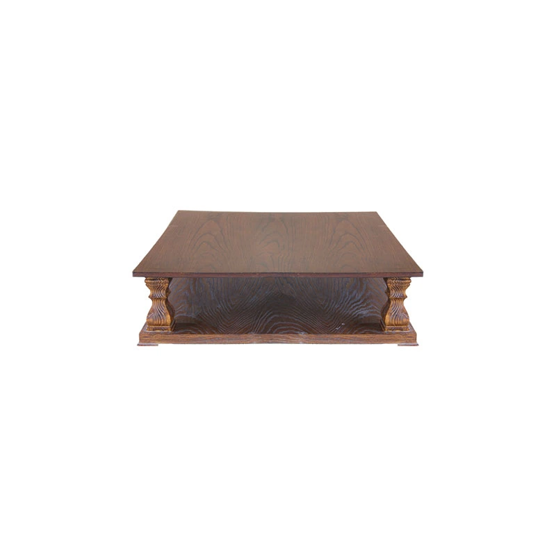 میز جلو مبل پایه گلدانی 130*130صفحه سندبلاست تماما گردویی - Image 2