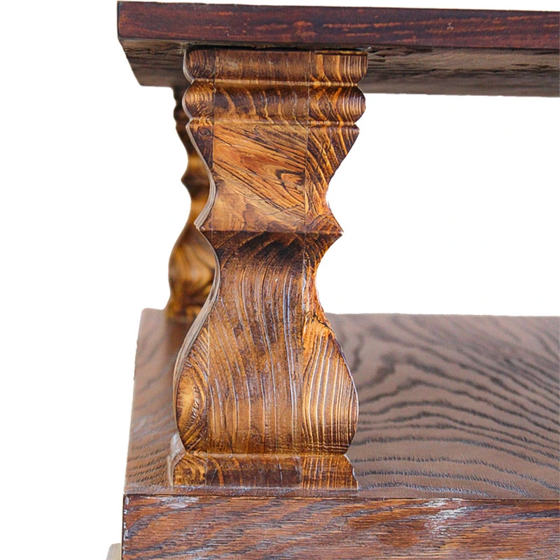 میز جلو مبل پایه گلدانی 130*130صفحه سندبلاست تماما گردویی - Image 4