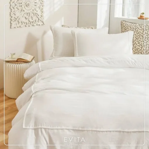 سرویس کاور لورا سایز 180 رنگ کرم کد 01