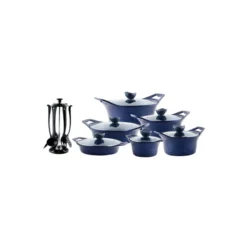 سرویس پلاتینیوم 19 پارچه رنگ سرمه ای 4300