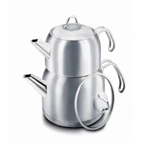 کتری قوری پرویتا کرکماز (1/1 +2 لیتر) استیل مات