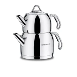 کتری قوری پرویتا کرکماز (1/1 +2 لیتر-چینی و استیل) کد 02-105