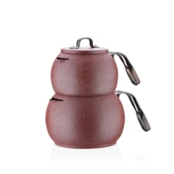 کتری قوری چوملک(آجری-1/1+1/8لیتر-گرانیت+گرانیت) کد 231