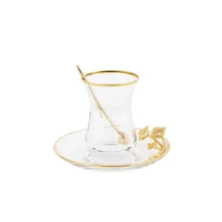 استکان نعلبکی رینا طلایی کد 3230220