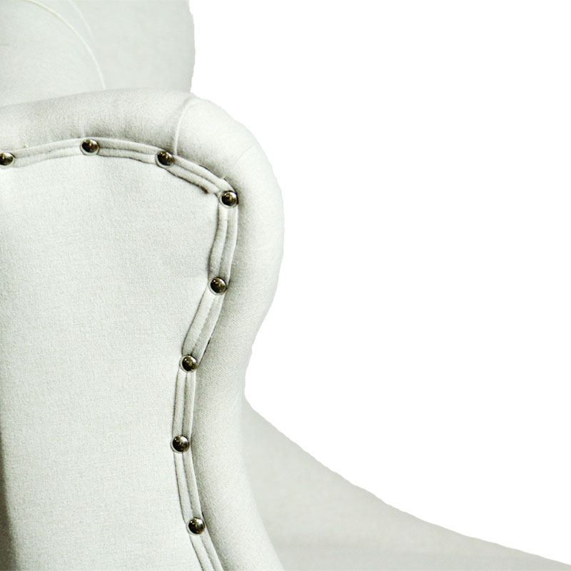 صندلی کویین گردویی متوسط پارچه لینا8 - Image 4