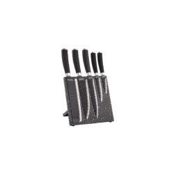سرویس چاقو 6 پارچه مدل مگنتی گرانیت مشکی کد 8106