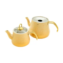 سرویس کتری قوری گرانیتی طلایی T3573