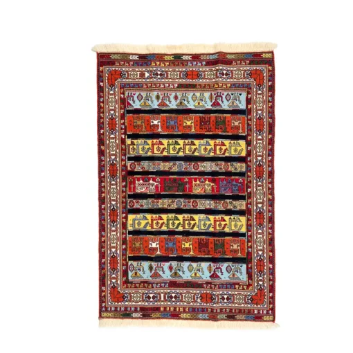 گلیم زرع و نیم طرح شکارگاه ابعاد 150*100 کد B1008