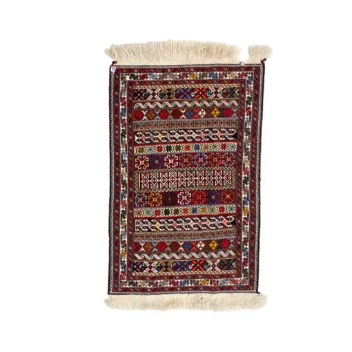 گلیم سوزنی راه راه خطی و قاب سایز 90*60کد 1750